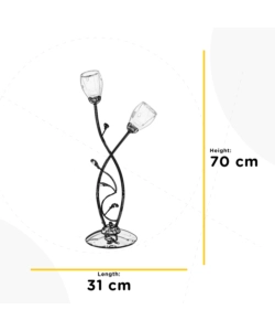 Lampada da tavolo onli 'sharon' 2 luci cromo, e14